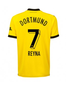 Moški Nogometna dresi replika Borussia Dortmund Giovanni Reyna #7 Domači 2023-24 Kratek rokav
